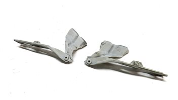 09-17 AUDI Q5 SQ5 (B8 8R) FRONT LEFT & RIGHT HOOD HINGE SET-2 (White) — exact item pictured